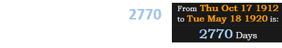 John Paul I was born 2770 days before John Paul II: