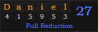 "Daniel" = 27 (Full Reduction)