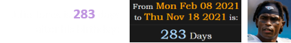 Julio Jones is 283 days after his birthday: