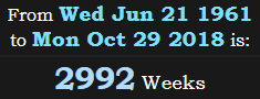 2992 Weeks