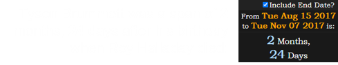 Tyson Brummett was a span of 2 months, 24 days after his birthday when Roy Halladay died: