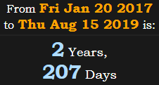 2 Years, 207 Days