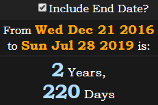 2 Years, 220 Days