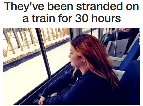 They've been stranded on a train for 30 hours