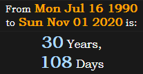 30 Years, 108 Days