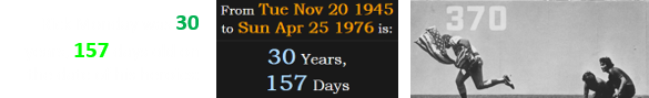 Rick Monday was 30 years, 157 days old on the date of his heroics: