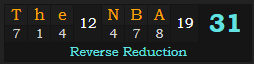 "The NBA" = 31 (Reverse Reduction)