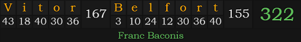 "Vitor Belfort" = 322 (Franc Baconis)