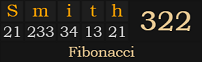 "Smith" = 322 (Fibonacci)