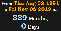 339 Months, 0 Days