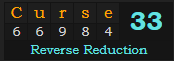 "Curse" = 33 (Reverse Reduction)