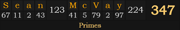 "Sean McVay" = 347 (Primes)