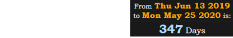 Roy Cooper is 347 days after his birthday: