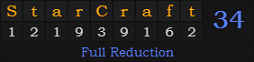 "StarCraft" = 34 (Full Reduction)