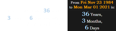 Justin Turner was 36 years, 3 months, 6 days old when Jahmil French died: