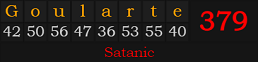 "Goularte" = 379 (Satanic)