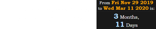 11/3 falls 3 months, 11 days after Jeff Fahey’s birthday