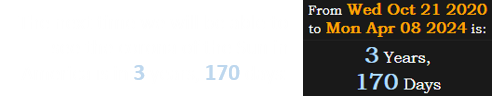 The next time we will be able to see the corona of the Sun in America is in 3 years, 170 days: