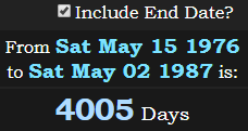 4005 Days