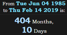 404 Months, 10 Days