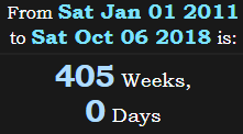 405 Weeks, 0 Days