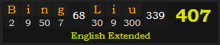 "Bing Liu" = 407 (English Extended)