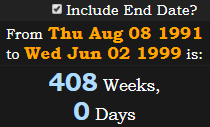 408 Weeks, 0 Days