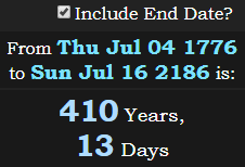 410 Years, 13 Days