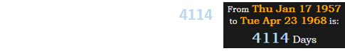 Timothy McVeigh was born 4114 days after Anthony Warner: