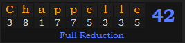 "Chappelle" = 42 (Full Reduction)