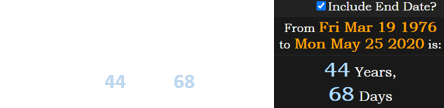 On the date he was accused of killing George Floyd, Derek Chauvin was 44 years, 68 days old: