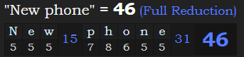 "New phone" = 46 (Full Reduction)