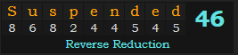 "Suspended" = 46 (Reverse Reduction)