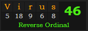 "Virus" = 46 (Reverse Ordinal)