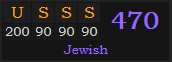 "USSS" = 470 (Jewish)