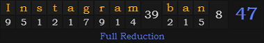 "Instagram ban" = 47 (Full Reduction)