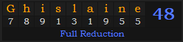 "Ghislaine" = 48 (Full Reduction)