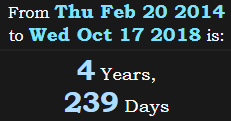 4 Years, 239 Days
