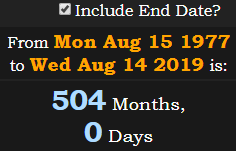 504 Months, 0 Days