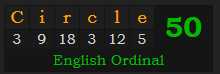 "Circle" = 50 (English Ordinal)