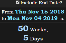 50 Weeks, 5 Days