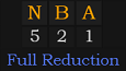 NBA = 5, 2, 1 in Reduction