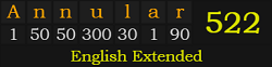 "Annular" = 522 (English Extended)