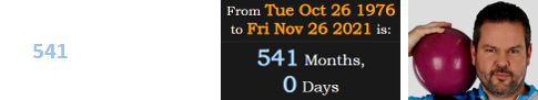 Wes Malott was exactly 541 months old when Mark Roth passed away: