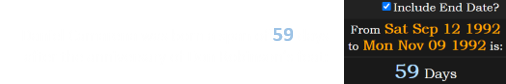 Daniel Camarena was born a span of 59 days after the anniversary of Don Robinson’s feat: