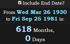 618 Months, 0 Days