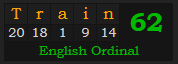 "Train" = 62 (English Ordinal)