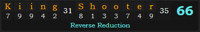 "Kiing Shooter" = 66 (Reverse Reduction)