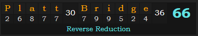 "Platt Bridge" = 66 (Reverse Reduction)