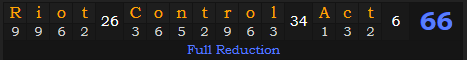 "Riot Control Act" = 66 (Full Reduction)